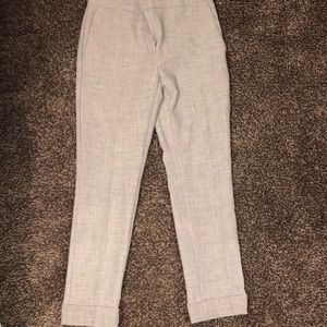 Ann taylor high rise ankle grey work pants